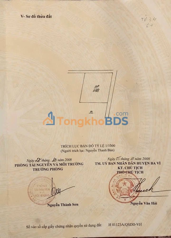 Đất vườn Yên Bài 1.088m² hơn 8 tỷ - Sổ đỏ chính chủ