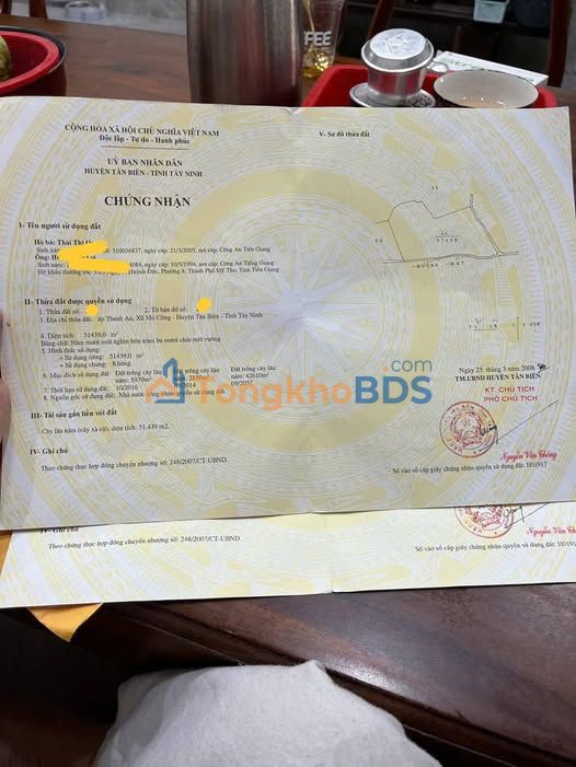 Đất trồng mì Mỏ Công Tây Ninh 70.000m² giá 850 triệu - Đầu tư dài hạn