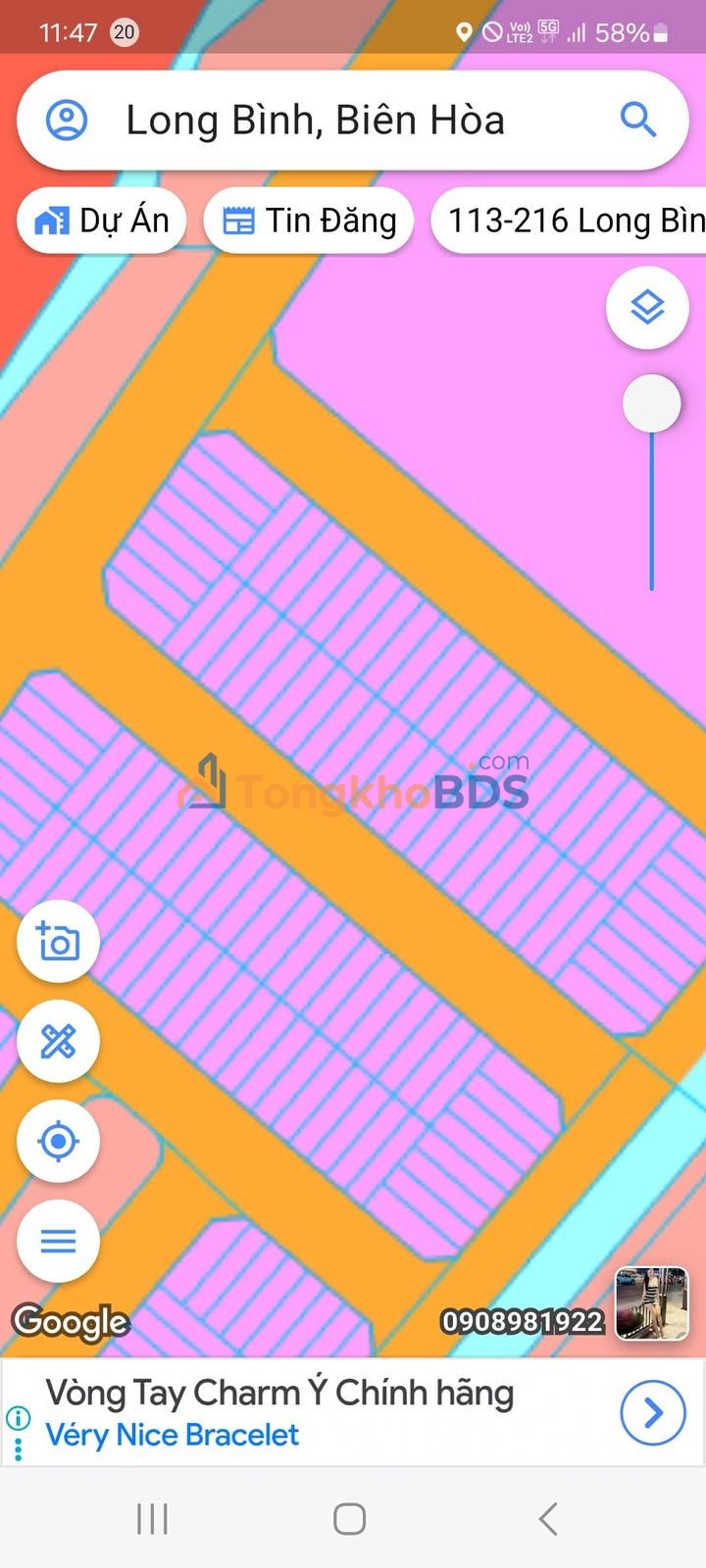 Dat nen Long Binh Bien Hoa 76m2 1.499 ty - So do chinh chu