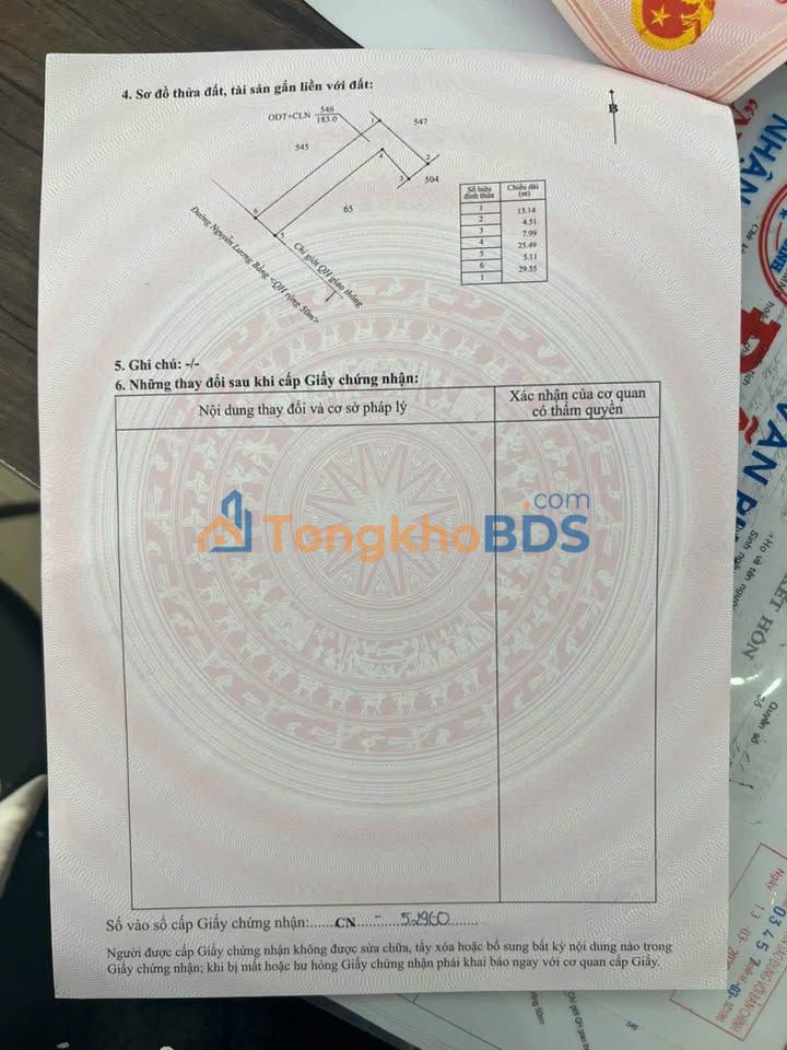 Nhà mặt tiền Nguyễn Lương Bằng 274m2 giá 6 tỷ - Chính chủ