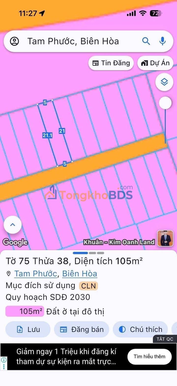 Đất Nền Tam Phước Biên Hòa 100m² - Sổ Đỏ Sẵn Sàng - Giá Tốt