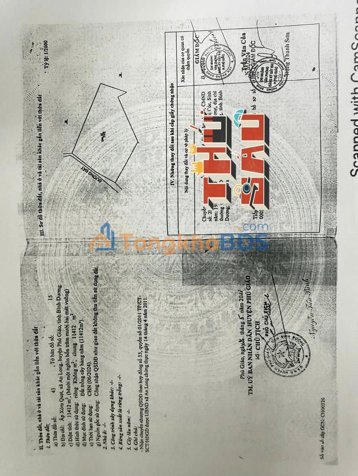 Đất Vườn Phú Giáo 11000m² - 4 Tỷ - Mặt Tiền Sông Bé