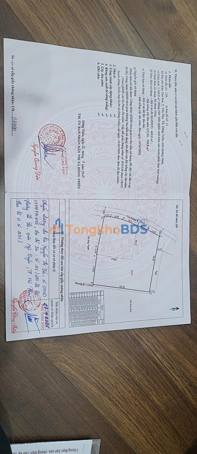 Đất nền Thọ Sơn Đông Triều 1.000m² giá 3.5 tỷ - Sổ đỏ chính chủ