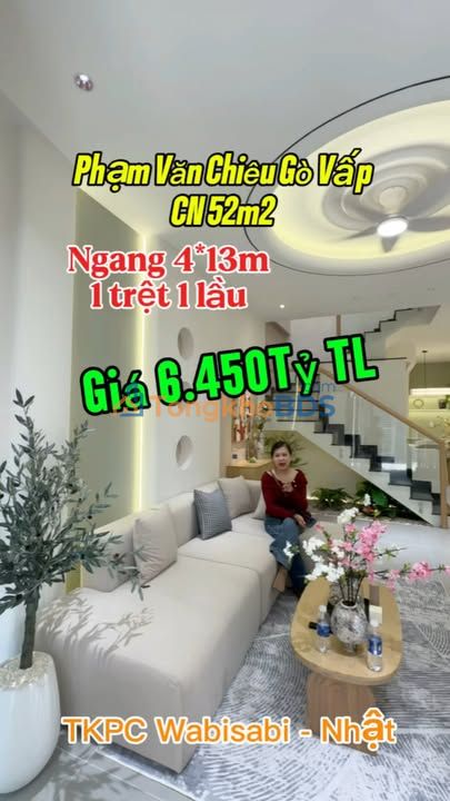 Nhà Phạm Văn Chiêu Gò Vấp 52m² 6,45 tỷ - Ô tô vào tận nhà