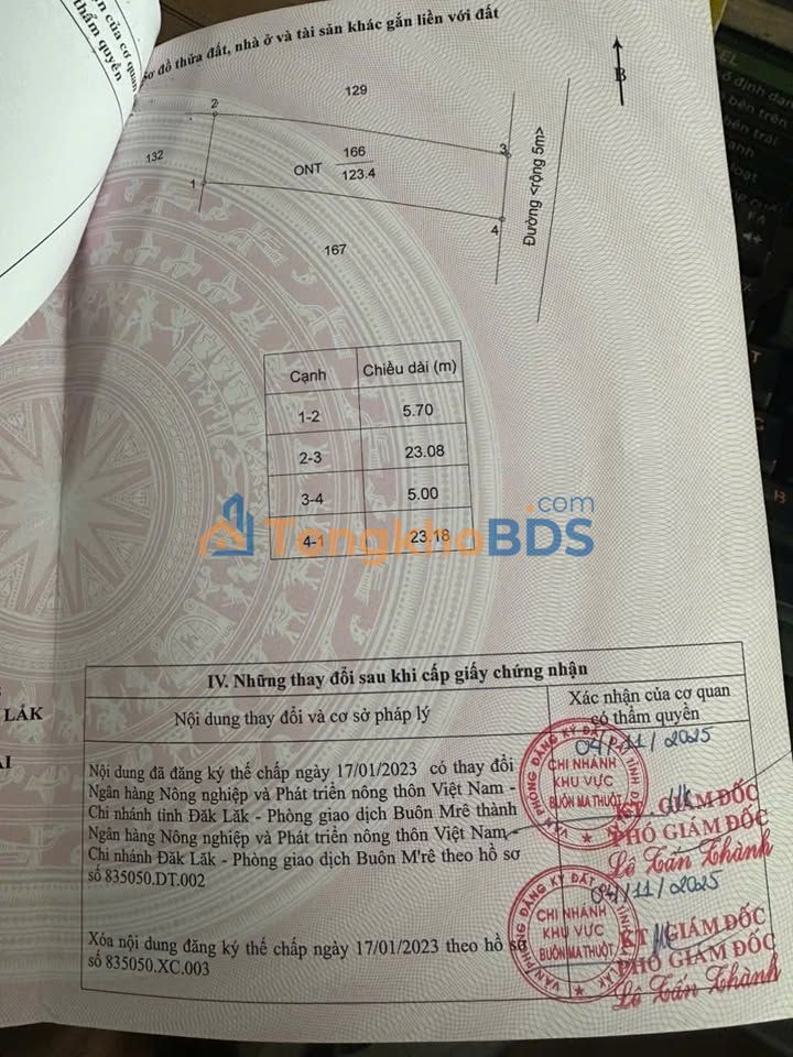 Đất nền Buôn Brê Krông Nô 123m² 1 tỷ - Sổ đỏ chính chủ