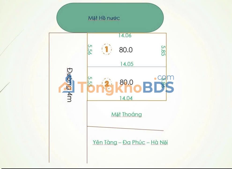 Đất nền Bắc Phú Sóc Sơn 80m² giá F0 - Sổ đỏ chính chủ
