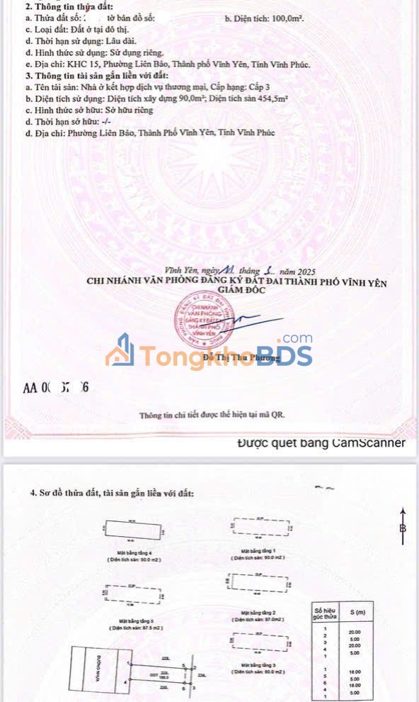 Nhà mặt phố Bà Triệu Liên Bảo 100m² 12 tỷ - Sẵn sàng ở ngay