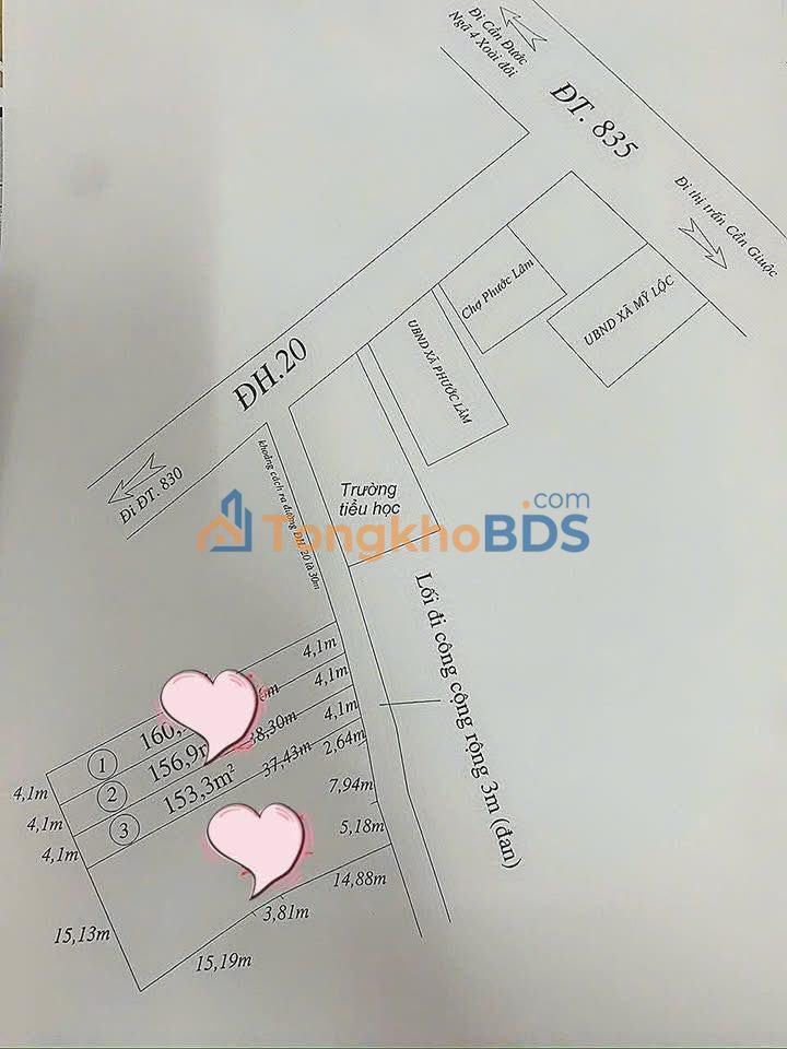 Đất nền Mỹ Lộc Long An 153m² giá 9xx - Sổ đỏ chính chủ