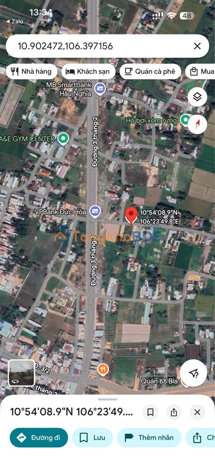 Đất thổ cư Hậu Nghĩa 460m² 5.5 tỷ - Sổ đỏ chính chủ