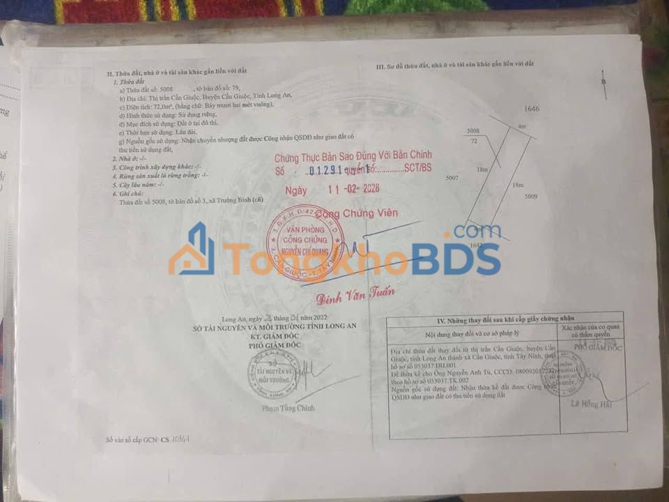 Đất nền Cần Giuộc 72m² 450 triệu - Hạ tầng hoàn thiện