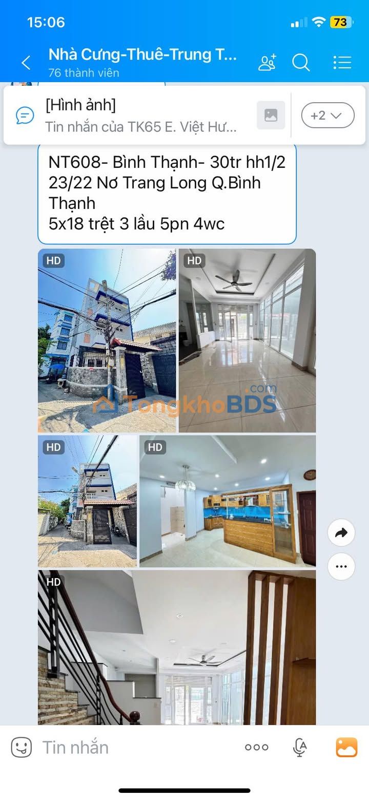 Nhà Nơ Trang Long Bình Thạnh 90m² 30 triệu - Ô tô vào nhà