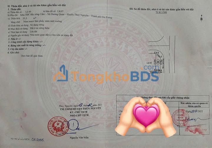 Đất nền Hoa Động Thuỷ Nguyên 56m² 4.1 tỷ - Sổ đỏ chính chủ