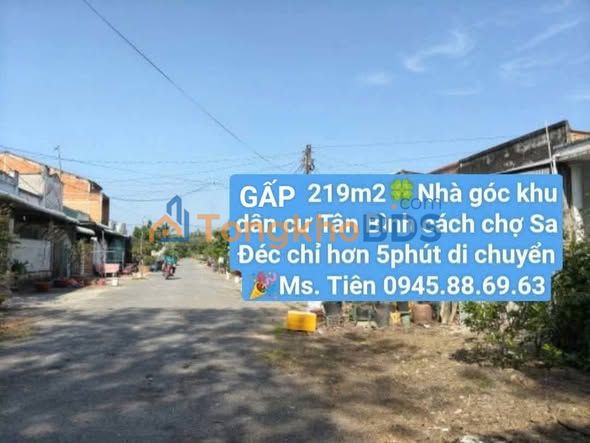 Nhà Góc 219m² Sổ Riêng, Giá Tốt Chỉ 1.9 Tỷ Tại Sa Đéc