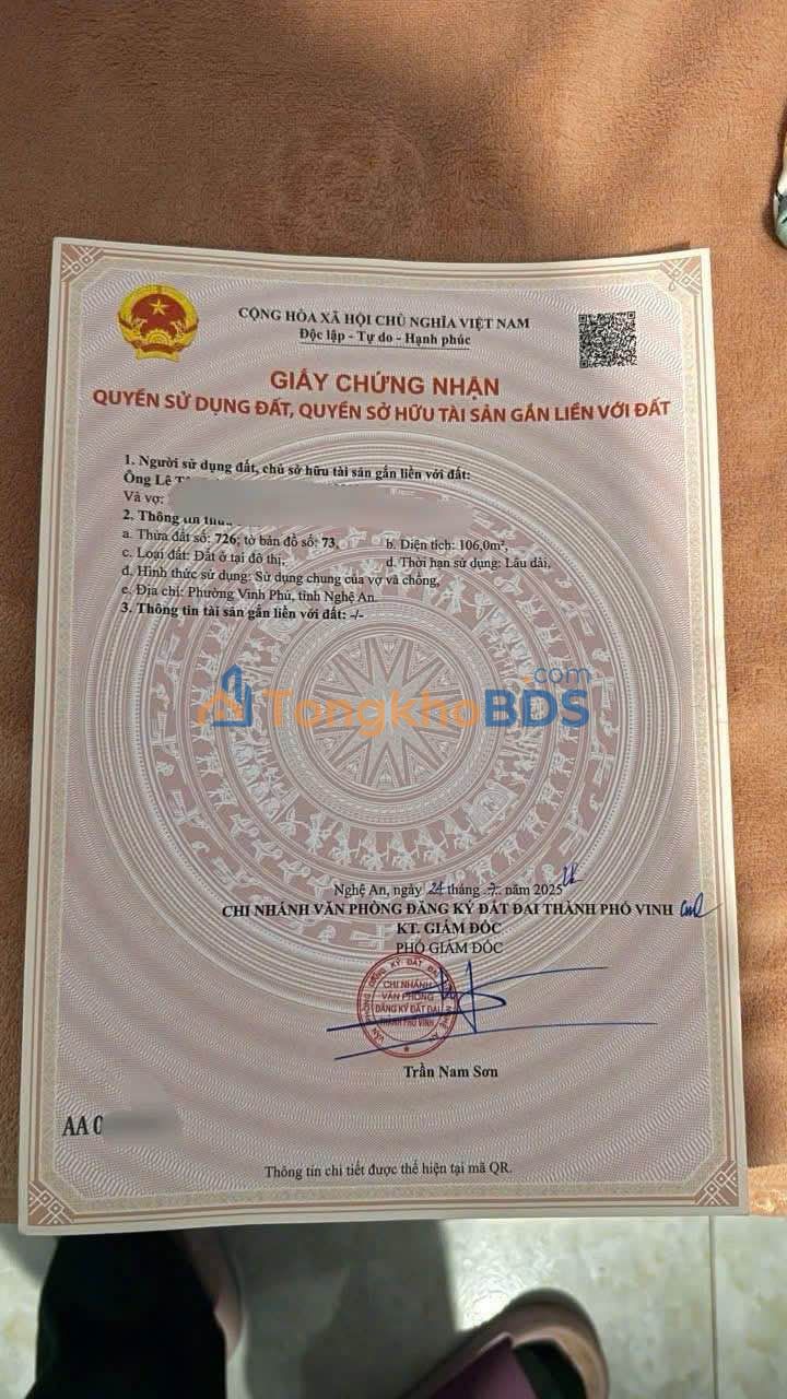 Đất nền Khối Kim Chi 106m² 3.15 tỷ - Sổ đỏ chính chủ