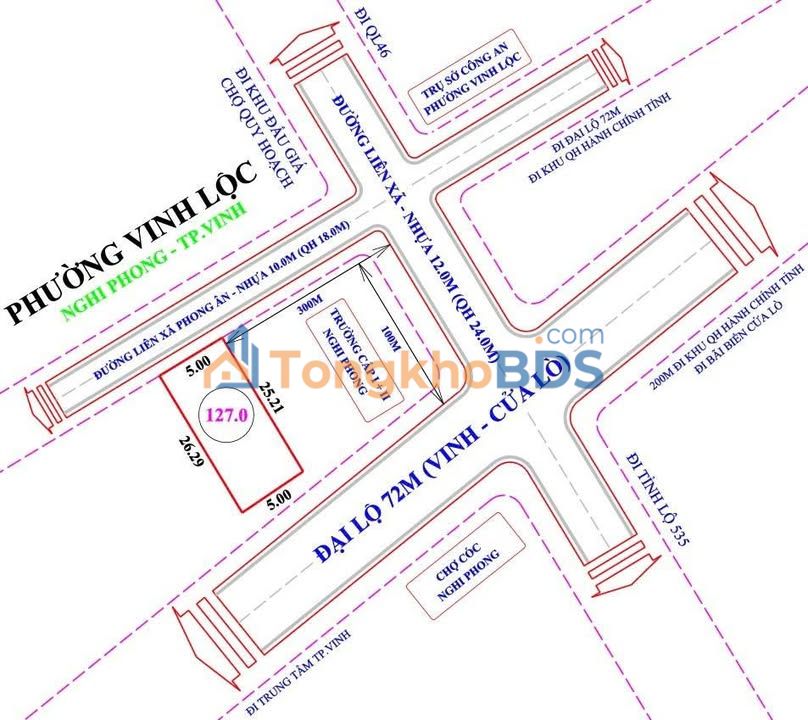 Đất Nền Nghi Phong, Nghệ An 127m² - Mặt Tiền Đường Nhựa Liên Xã, Kinh Doanh/Đầu Tư Sinh Lời