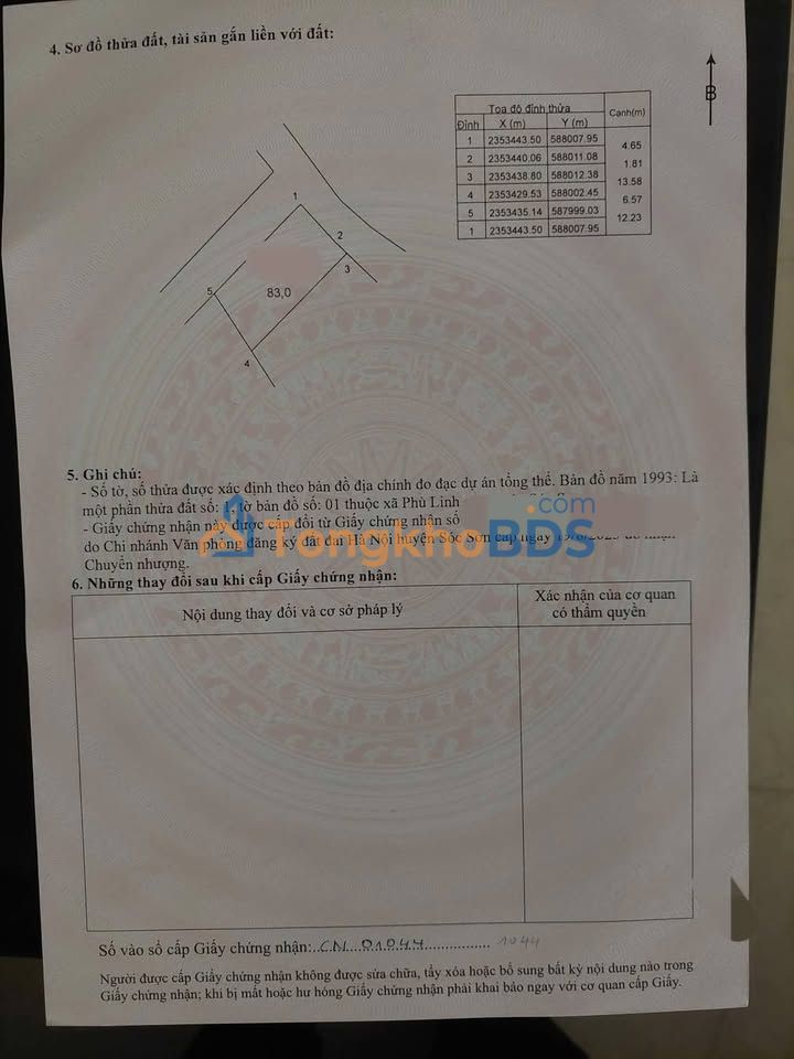 Đất nền Sóc Sơn 83m² thỏa thuận - Xây dựng tự do