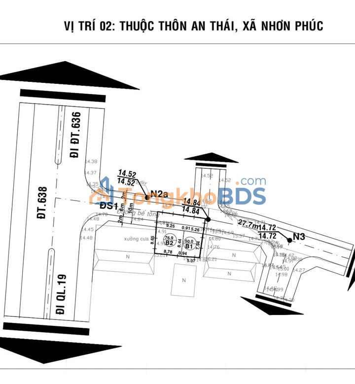 Bán đất 76m² Phường Bình Định, An Nhơn - Sổ đỏ sẵn, gần Công viên An Thái