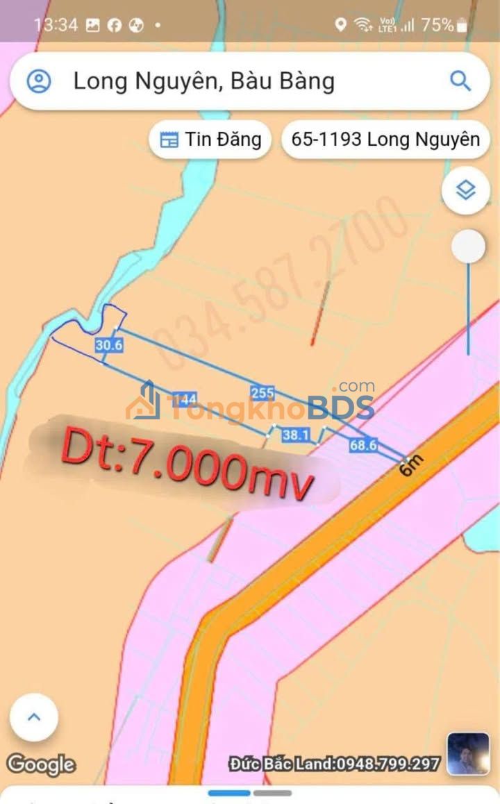 Đất trang trại DH 619 Long Nguyên 7.000m² 4 tỷ - Sổ đỏ chính chủ