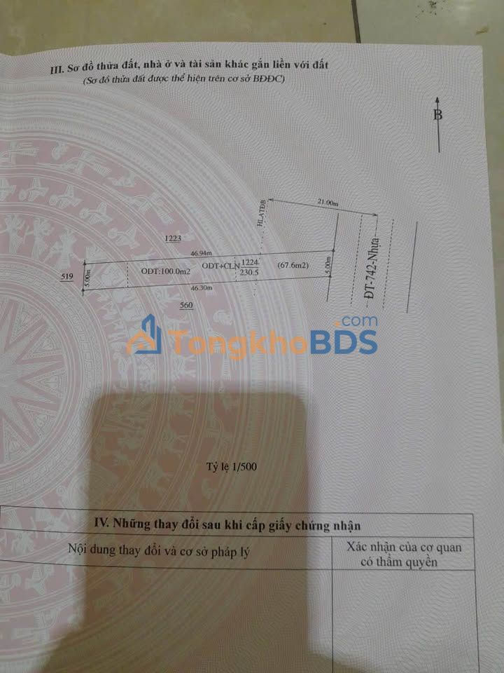 Đất nền DT742 Phú Chánh 230m² 6.2 tỷ - Sổ đỏ chính chủ