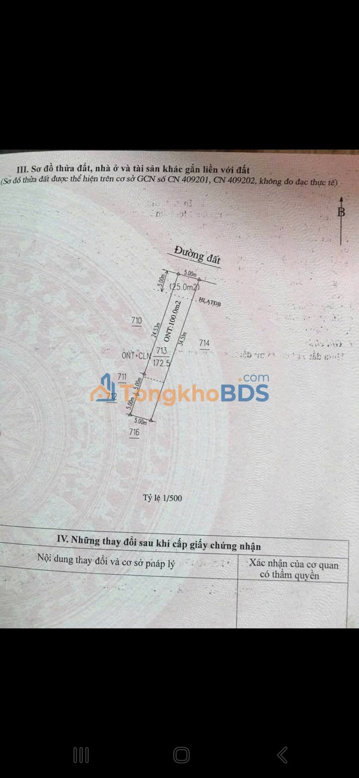 Đất Vĩnh Tân Tân Uyên 170m² 1.6 tỷ - Thổ cư 100%