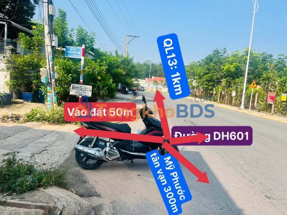 Đất Khu 2 Tân Định Bến Cát 160m² 1,6 tỷ - Đất thổ cư sổ đỏ