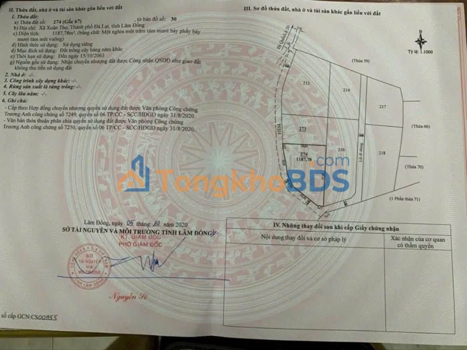 Đất nền Đức Trọng 1.200m² 4,5 tỷ - Pháp lý rõ ràng