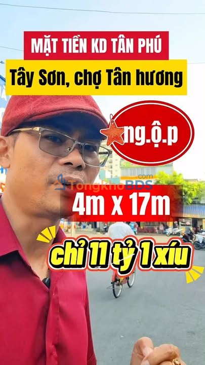 Nhà mặt tiền Tây Sơn Tân Phú 68m² 11.5 tỷ - Kinh doanh đắt giá