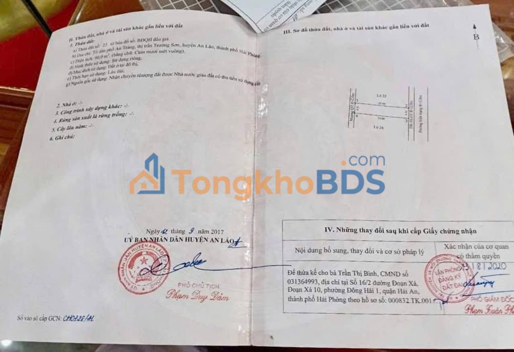 Đất nền Tuyến 2 TL 360 Hải An 90m² - Sổ đỏ, xây dựng tự do