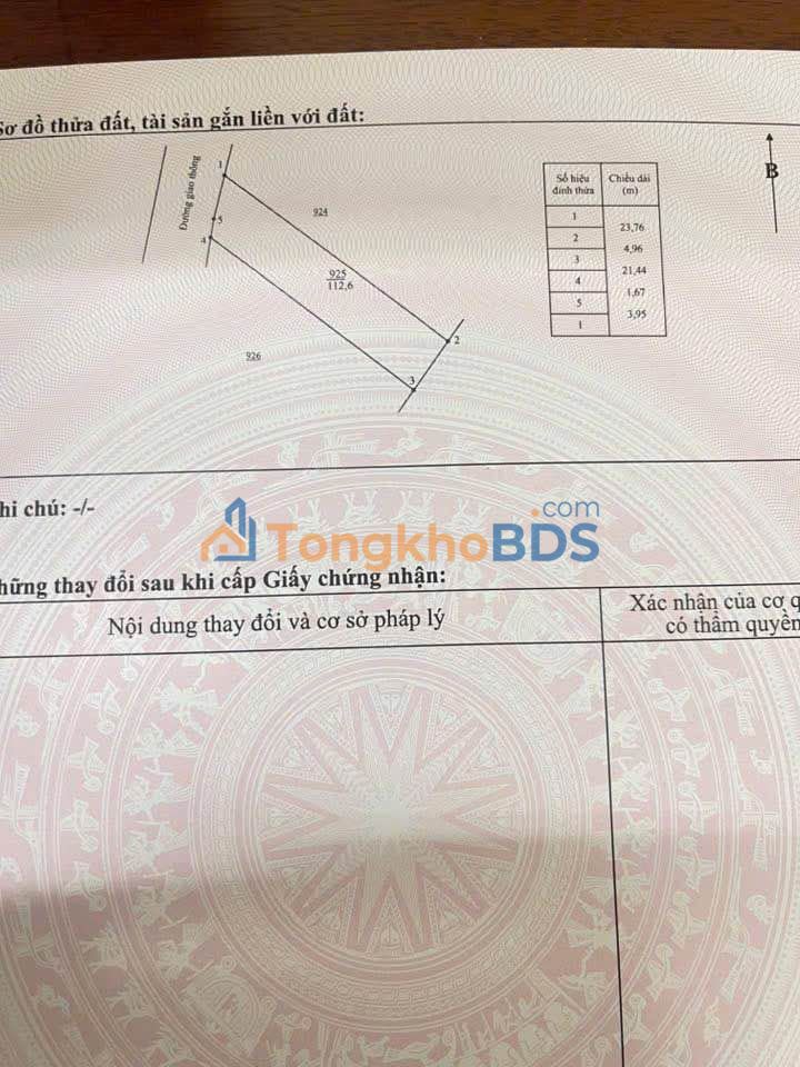 Đất nền Tân Lập Thái Nguyên 113m² 1 tỷ - Sổ đỏ chính chủ