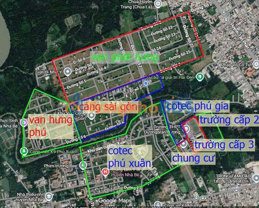 Đất nền KDC Phú Xuân Nhà Bè 156m² 8.58 tỷ - Sổ đỏ chính chủ