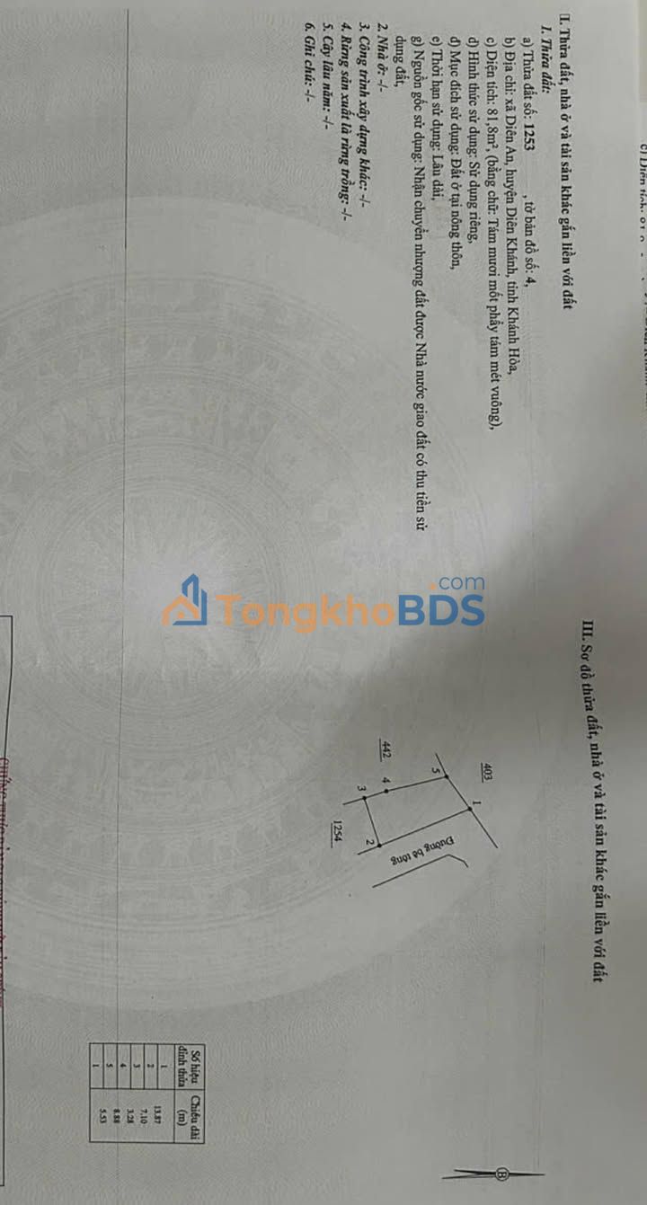 Đất nền Diên Toàn 82m² giá 1.15 tỷ - Sổ đỏ chính chủ