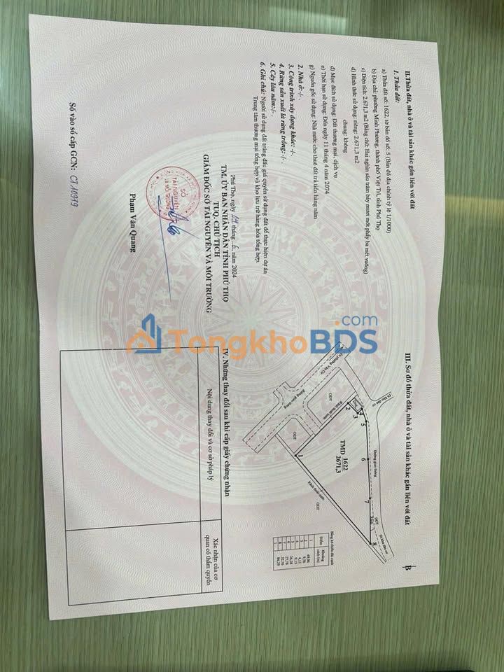 Đất TMDV Minh Phương Việt Trì 2.671m² - Hạ tầng hoàn thiện