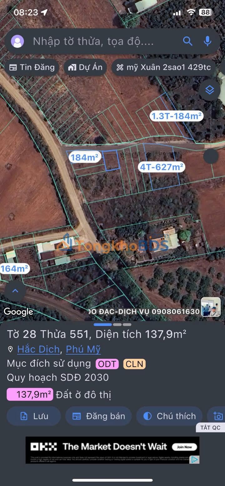 Đất nền Phú Mỹ 140m² giá 850 triệu - Sổ đỏ chính chủ