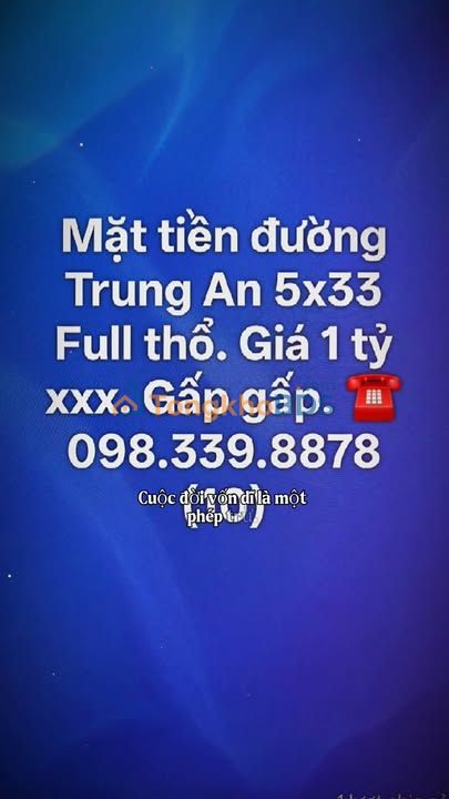Nha mat tien Trung An Cu Chi 165m² 1 ty - Gia tot hiem co