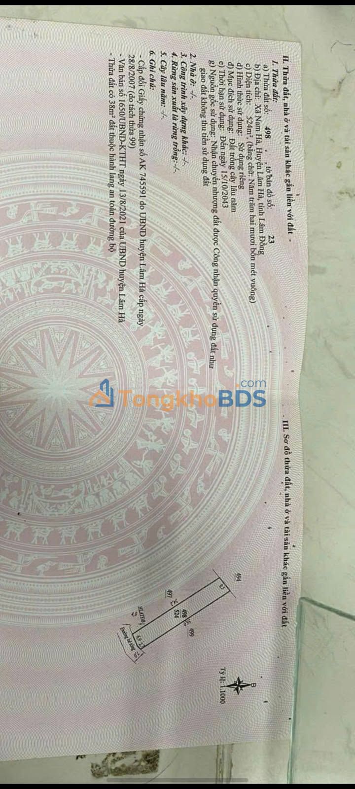 Đất nền Nam Hà 524m² 550 triệu - Tiềm năng tăng giá