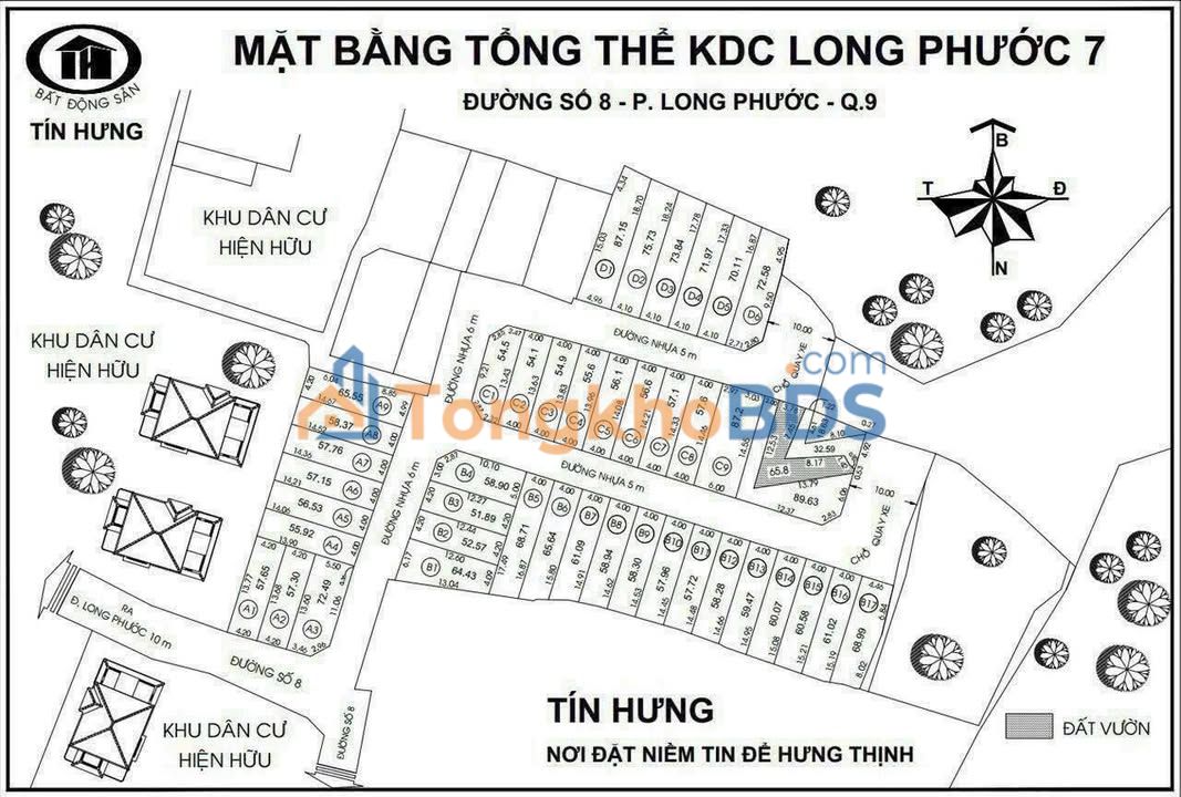 Dat nen Long Phuoc Thu Duc 61m2 2,69 ty - So do chinh chu