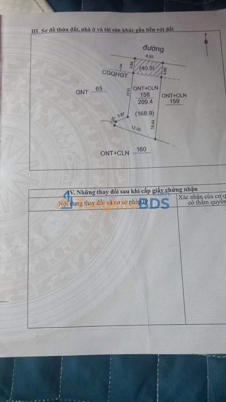 Đất Nghi Lộc TL538 213m2 1 tỷ - Sổ đỏ chính chủ