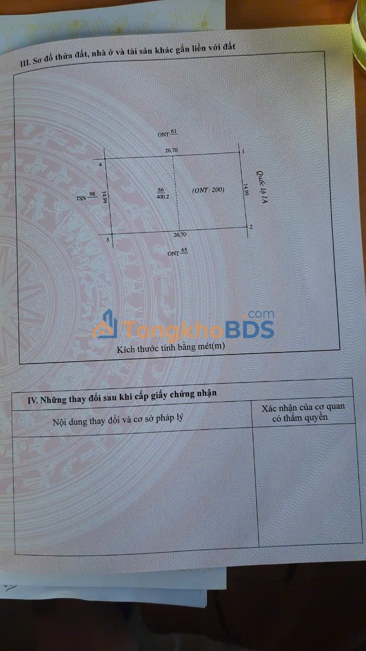 Đất nền QL1A Nghi Công Nam 1.500m² - Đường to ô tô