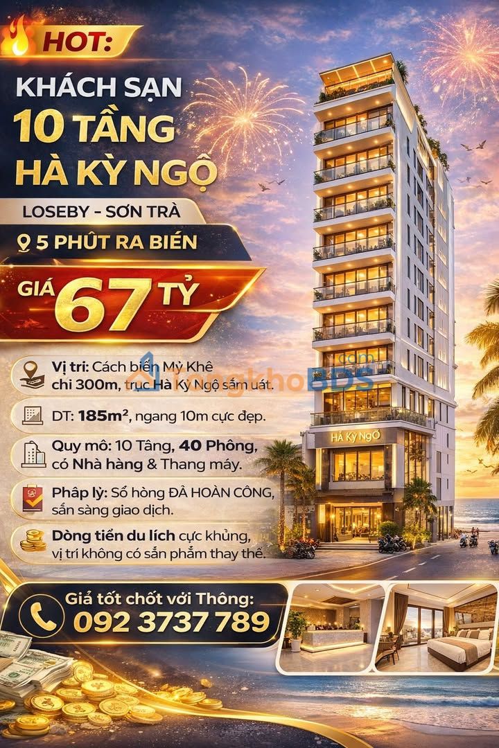 Khach san Ha Ky Ngo Son Tra 185m² 67 ty - Dong tien du lich