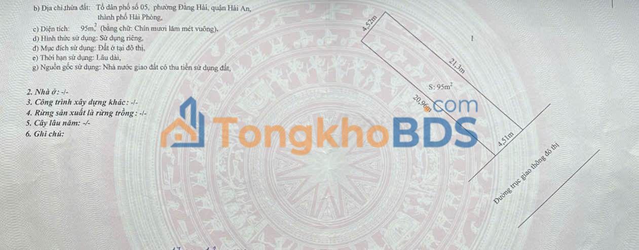 Đất nền Lê Hồng Phong 95m² 8,075 tỷ - Sổ đỏ chính chủ