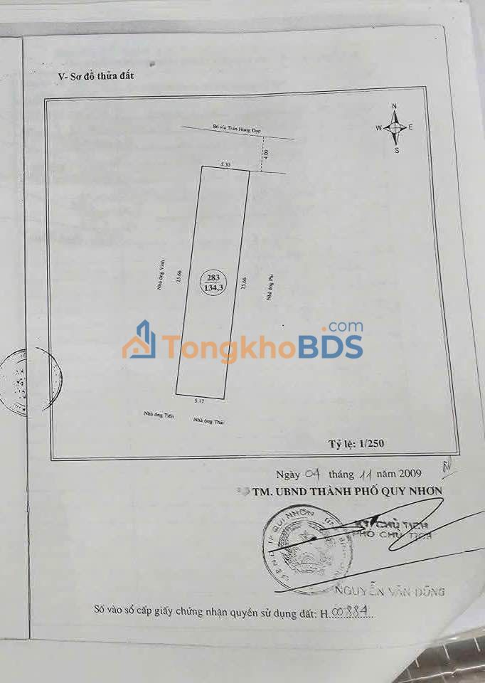Nhà mặt tiền Trần Hưng Đạo Phù Cát 135m² 10 tỷ - Chính chủ bán