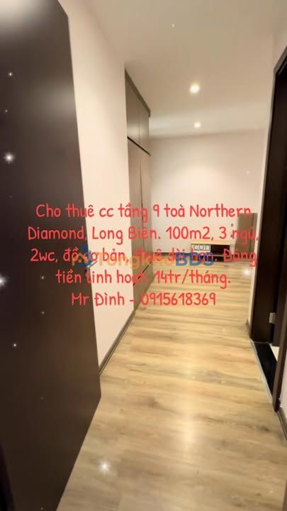 Căn hộ Northern Diamond Long Biên 100m² 14 triệu - View đẹp