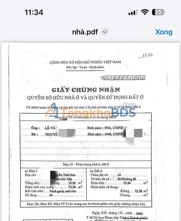 Nhà Nguyễn Thái Sơn, Phú Nhuận 73m² 7.9 tỷ - Ô tô vào nhà