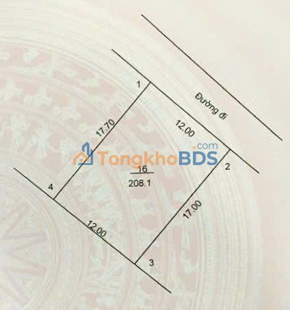 Đất Trại Láng Sơn Tây 208m² 4.162 tỷ – Sổ đỏ chính chủ