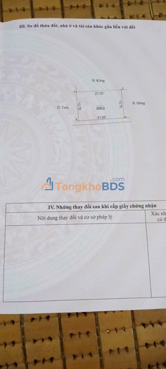 Đất nền Hoài Đức 288m² - Đường to ô tô, sổ đỏ chính chủ