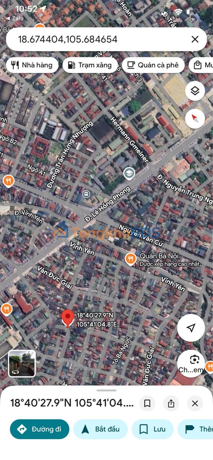 Đất Trường Tiến Vinh 119m² 5,3 tỷ - Sổ đỏ chính chủ, xây dựng tự do