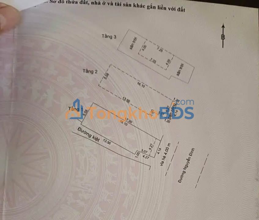 Nhà mặt tiền Nguyễn Đình 93m² 12.8 tỷ - Ô tô vào tận nhà