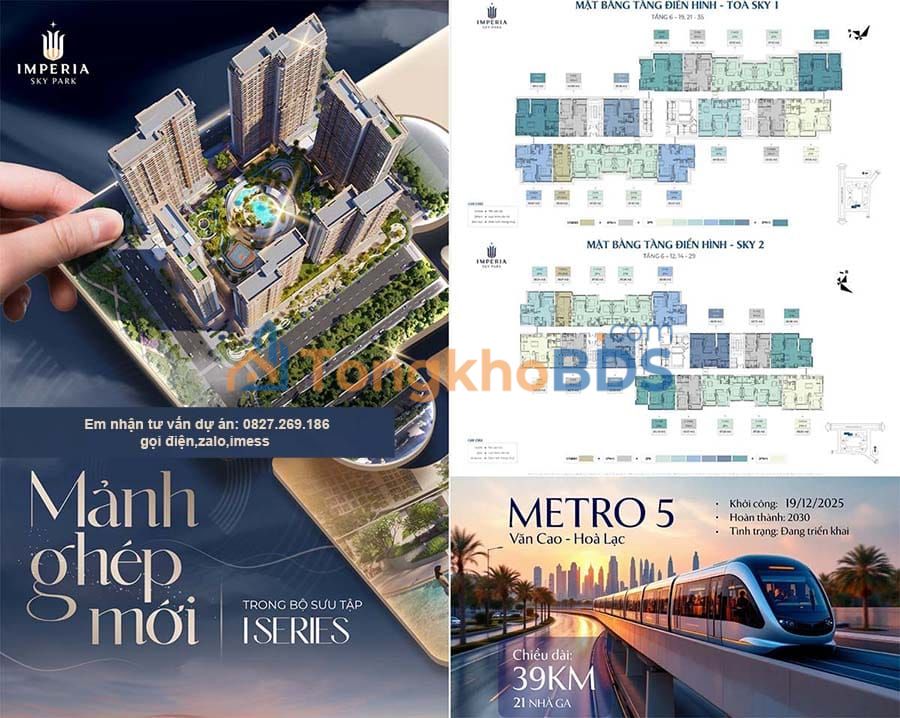 Apartment Imperia Sky Park Thạch Thất 28m² view đẹp