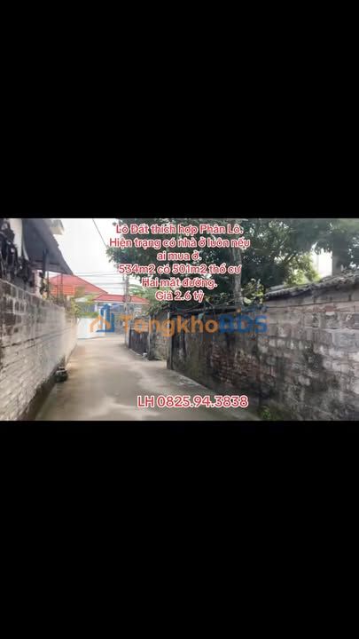 Đất thổ cư Lạc Phượng 534m² 2.6 tỷ - Sổ đỏ riêng