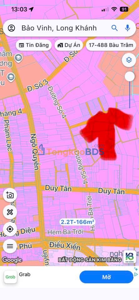 Đất Phường Bảo Vinh Long Khánh 159m² 1.55 tỷ - Sổ riêng thổ cư